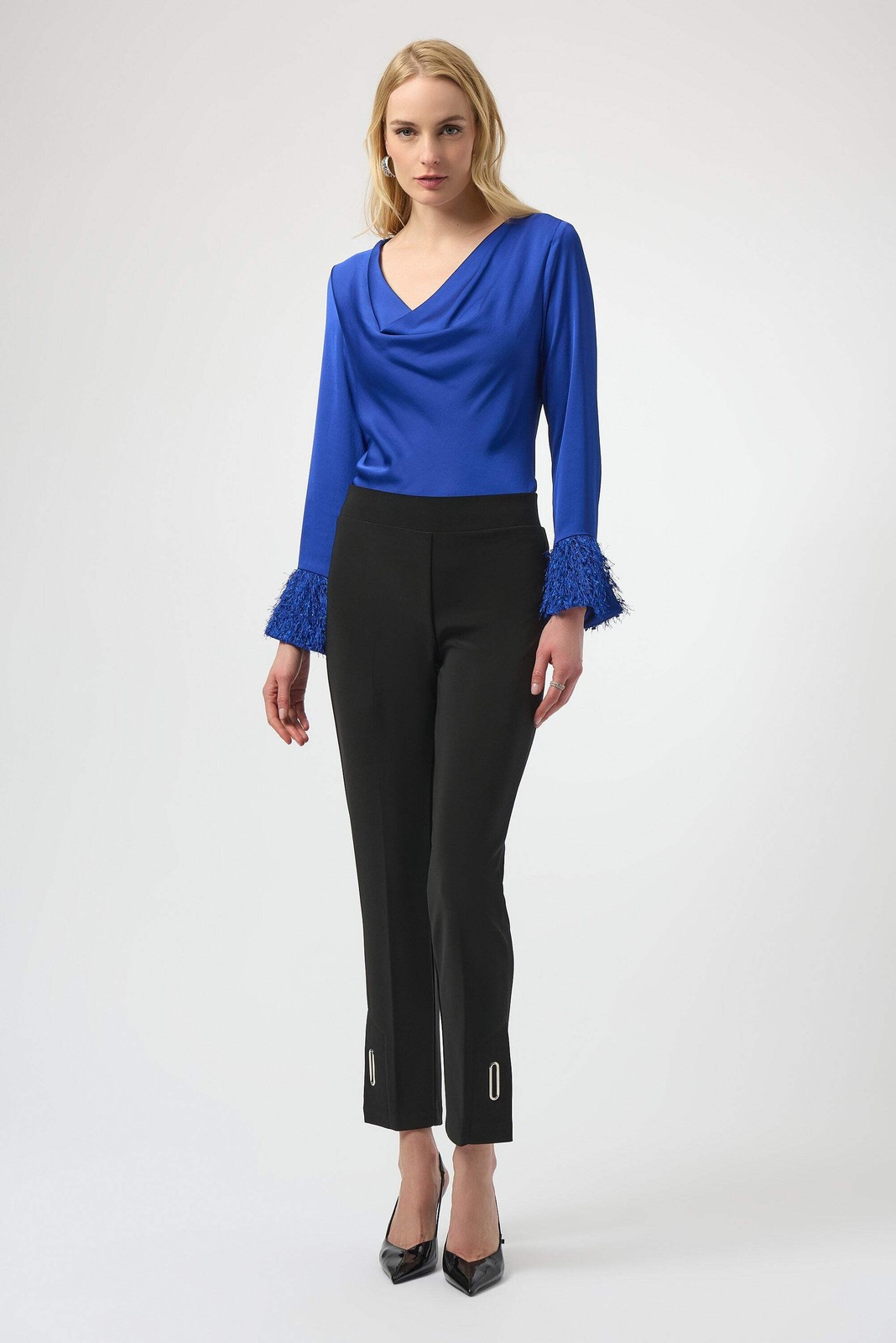 Joseph Ribkoff Black Pull On Slim Straight Pant 254045 gallery