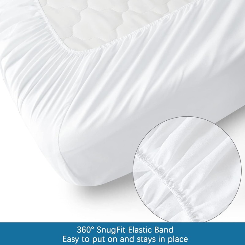 4 Piece Cot Size Sheets Fitted Cot Sheet Set 30"x75" for Camp Bunk/Guest Beds gallery