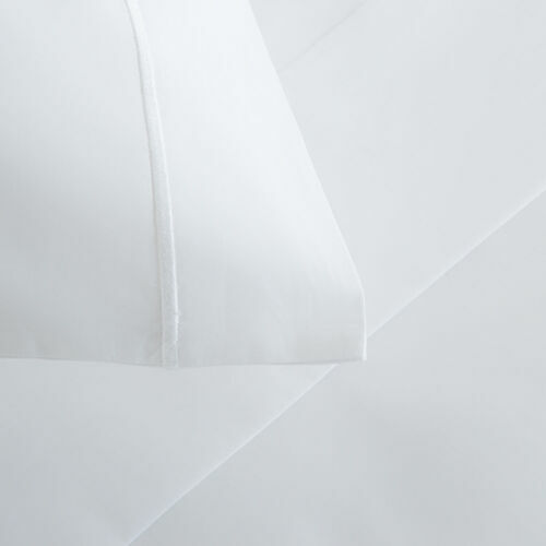 FRETTE ONE BOURDON QUEEN 4 PIECE SHEET SET PERCALE WHITE/WHITE gallery