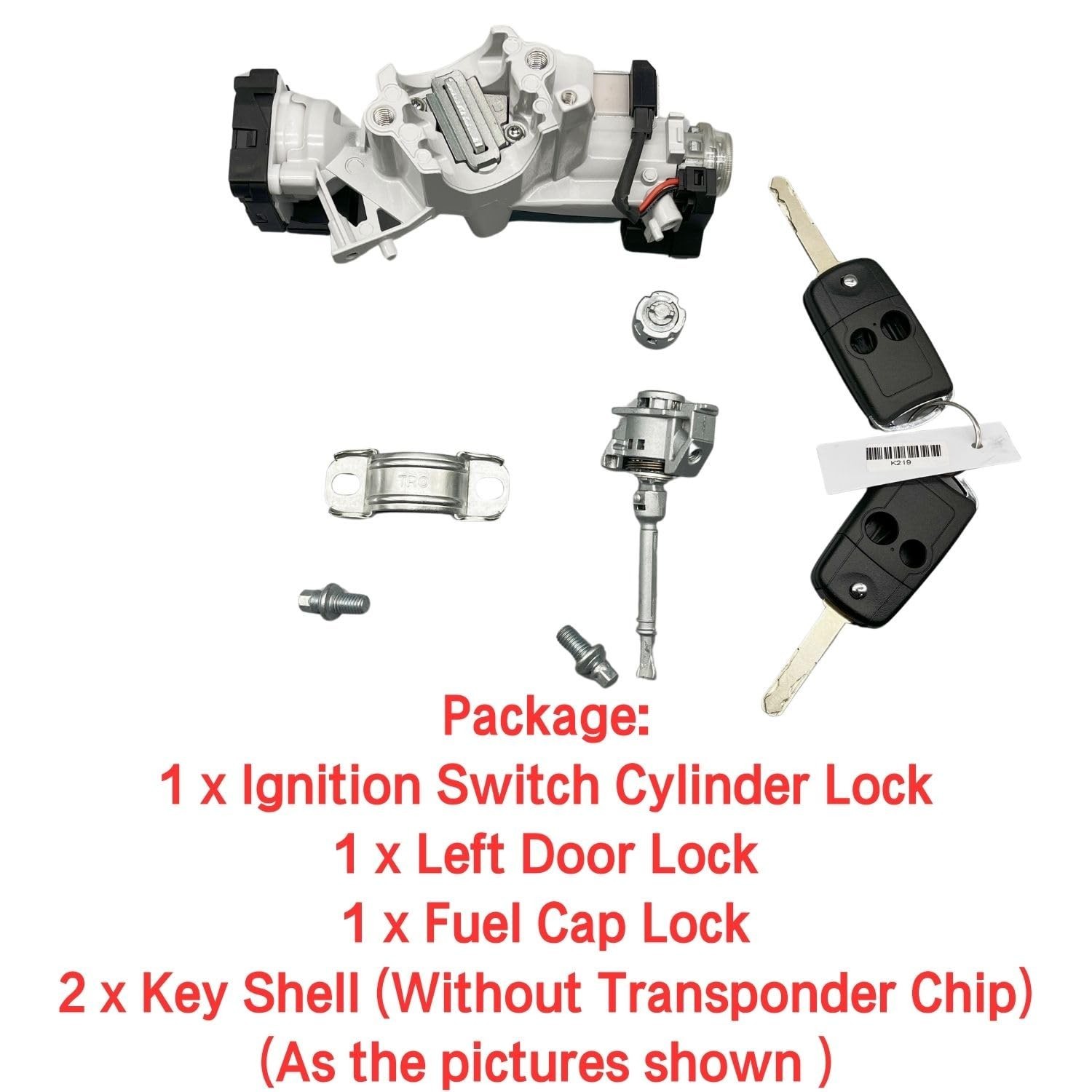 Ignition Switch Door Lock Cylinder Keys Full Set for Honda CRV 2012 2013 2014 Le gallery