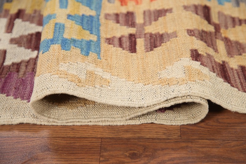All-Over Pattern 6x8 ft. Reversible Kilim Kelim Area Rug Wool Flatweave Carpet gallery