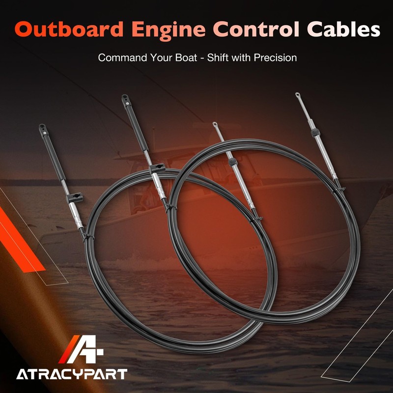 ATRACYPART Outboard Engine Throttle and Shift Cables 19FT, 600A 19FT gallery