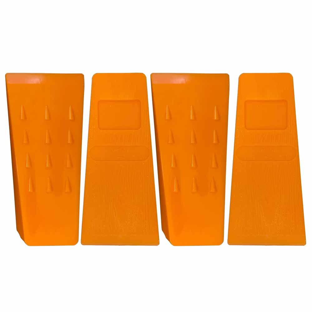 5.5" Tree Felling Wedge 4 Pack Logging, Bucking, Falling, Winter Wedge (Orange) gallery
