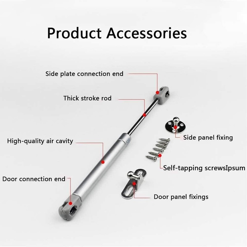 120N Gas Strut Pack, Perfect for Kitchen Cabinets & Heavy Doors, 2 Count gallery