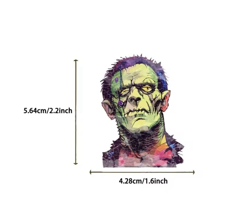 Frankenstein Style Stickers 50pk Mixed Horror Fun Frankenstein Sticker Monster gallery