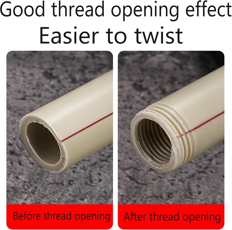 Pipe Thread Cutting Tool, Electric Drill Compatible Pvc Pipe Threader Kit gallery