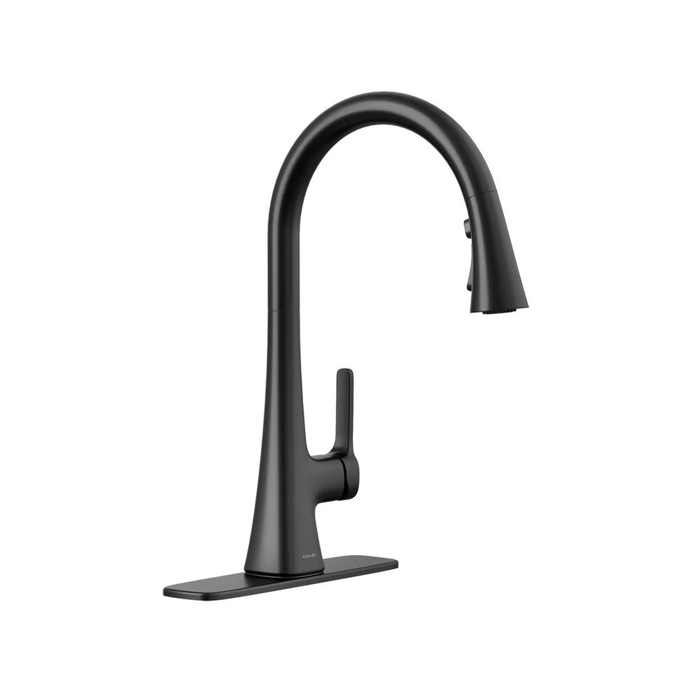 Kohler Pull Down Kitchen Faucet Guild Matte Black (R33912-BL-AA)
