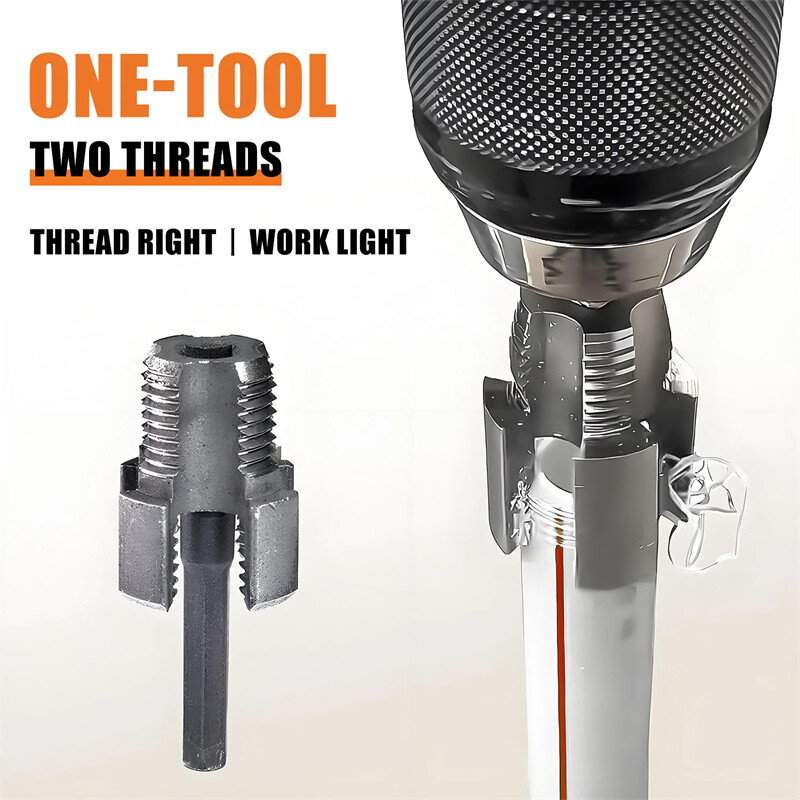 Integrated Internal & External Pipe Threading-Tool, PVC Pipe Threader Kit USA gallery