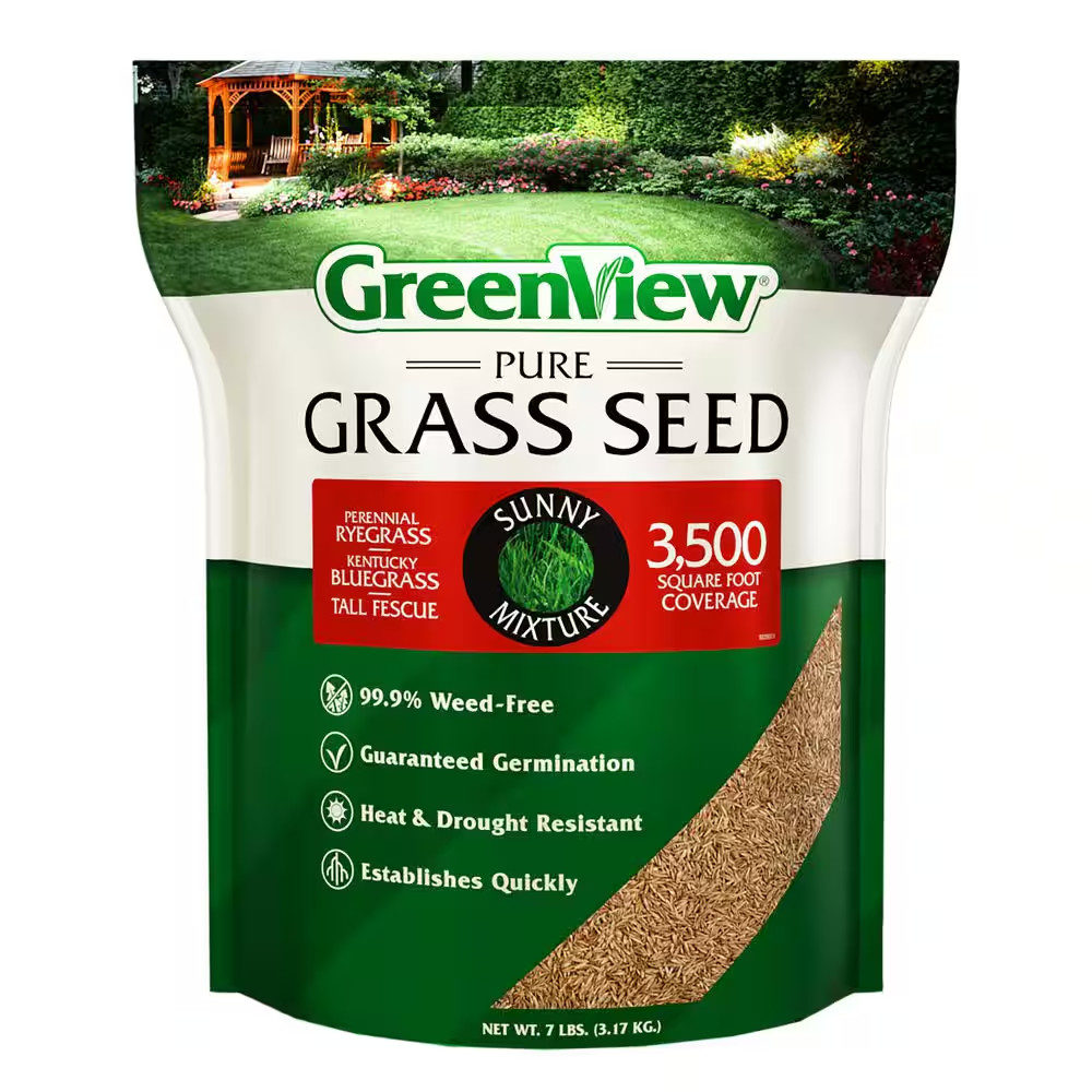 7 Lbs. Pure Grass Seed Sunny Mixture - Covers up to 3,500 Sq. Ft. gallery