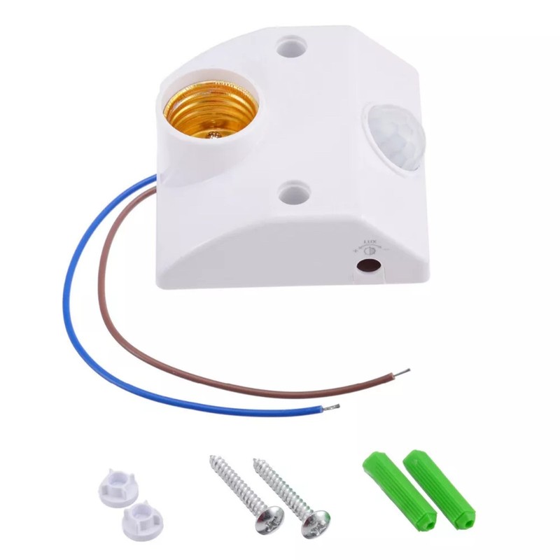 IP44 Auto Human Motion Sensor Detector Bulb Light Lamp Base Holder AC110-240V. gallery