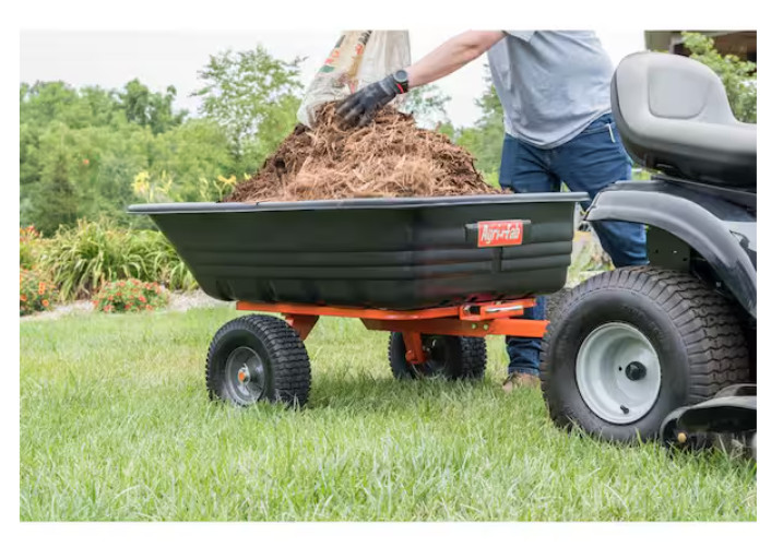 12 cu. ft. Poly Dump Cart Towable 700 lbs. Load Capacity For Heavy Hauling Tasks gallery
