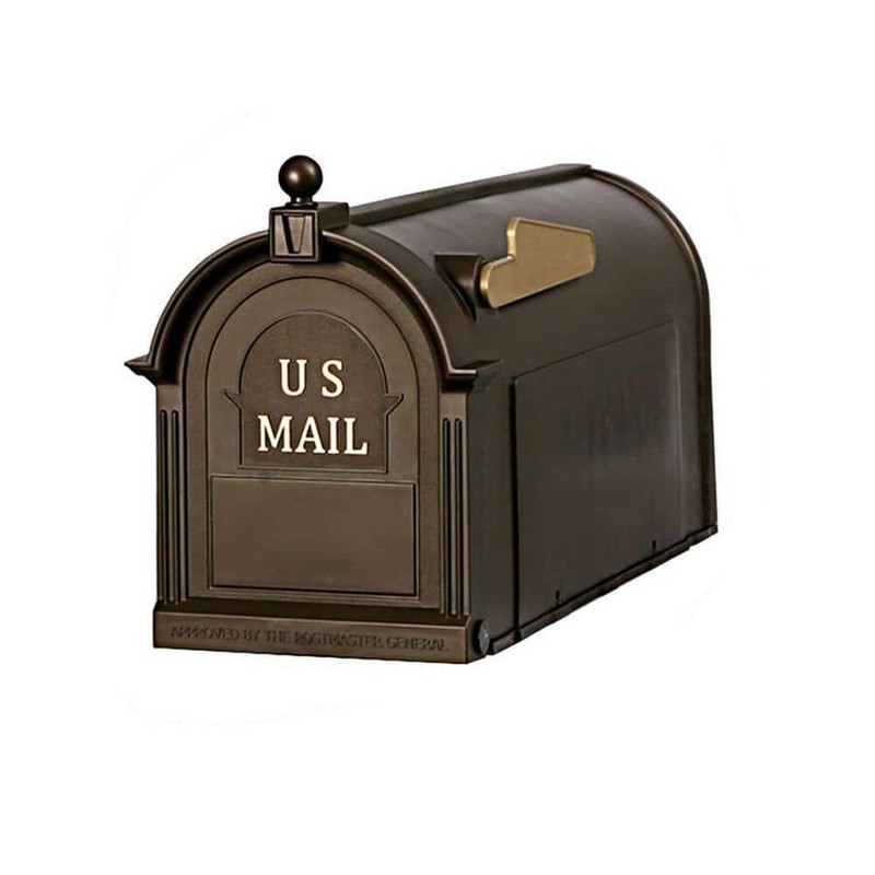 Bronze Post Mount Mailbox, Large, Keeps Mail Dry, Heavy Duty for Rural gallery