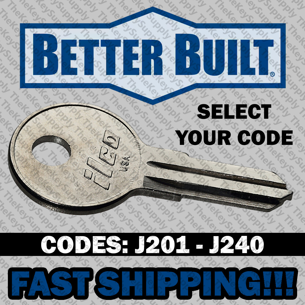 Better Built Truck Tool Box Replacement Key Cut to Code J201 - J240 gallery