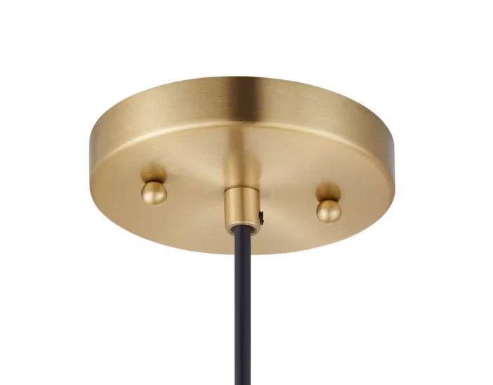 Pendant Light Kit with Partial Down Rod and Adjustable Height Wire Brushed Gold gallery