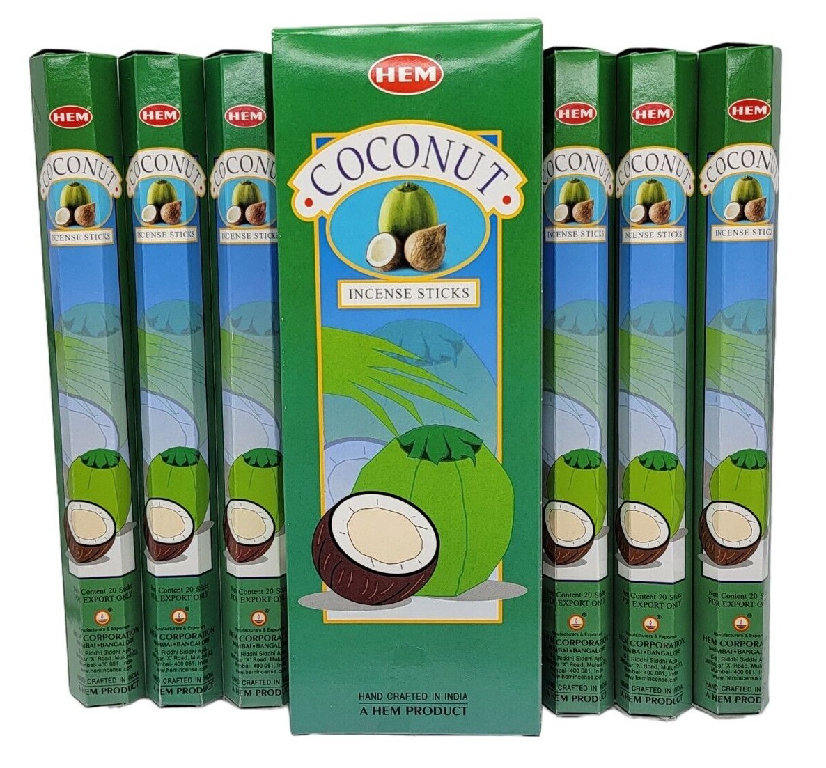 Hem Coconut Incense Sticks - For Joy - Pick 20-60-100-140-200 Free Ship! gallery