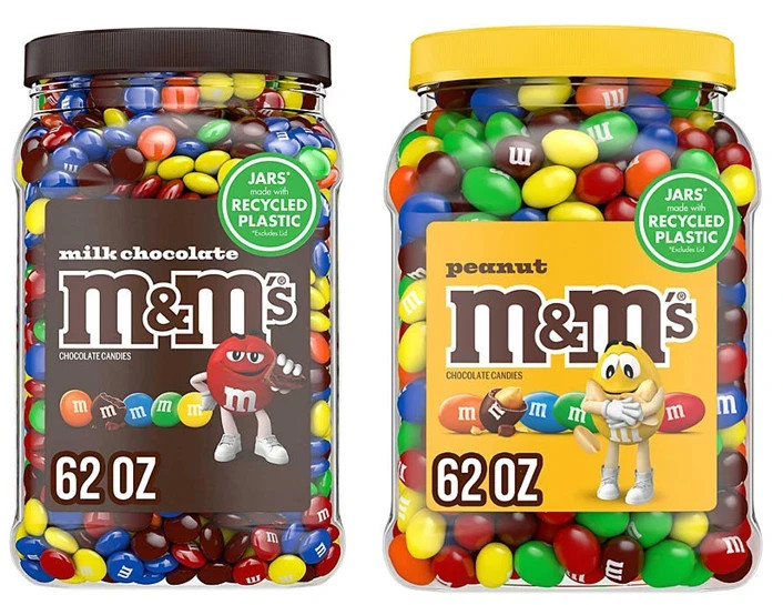 2 Pack M&M'S Milk Chocolate Candy & M&M'S Peanut Milk Chocolate Candy 62 oz each gallery