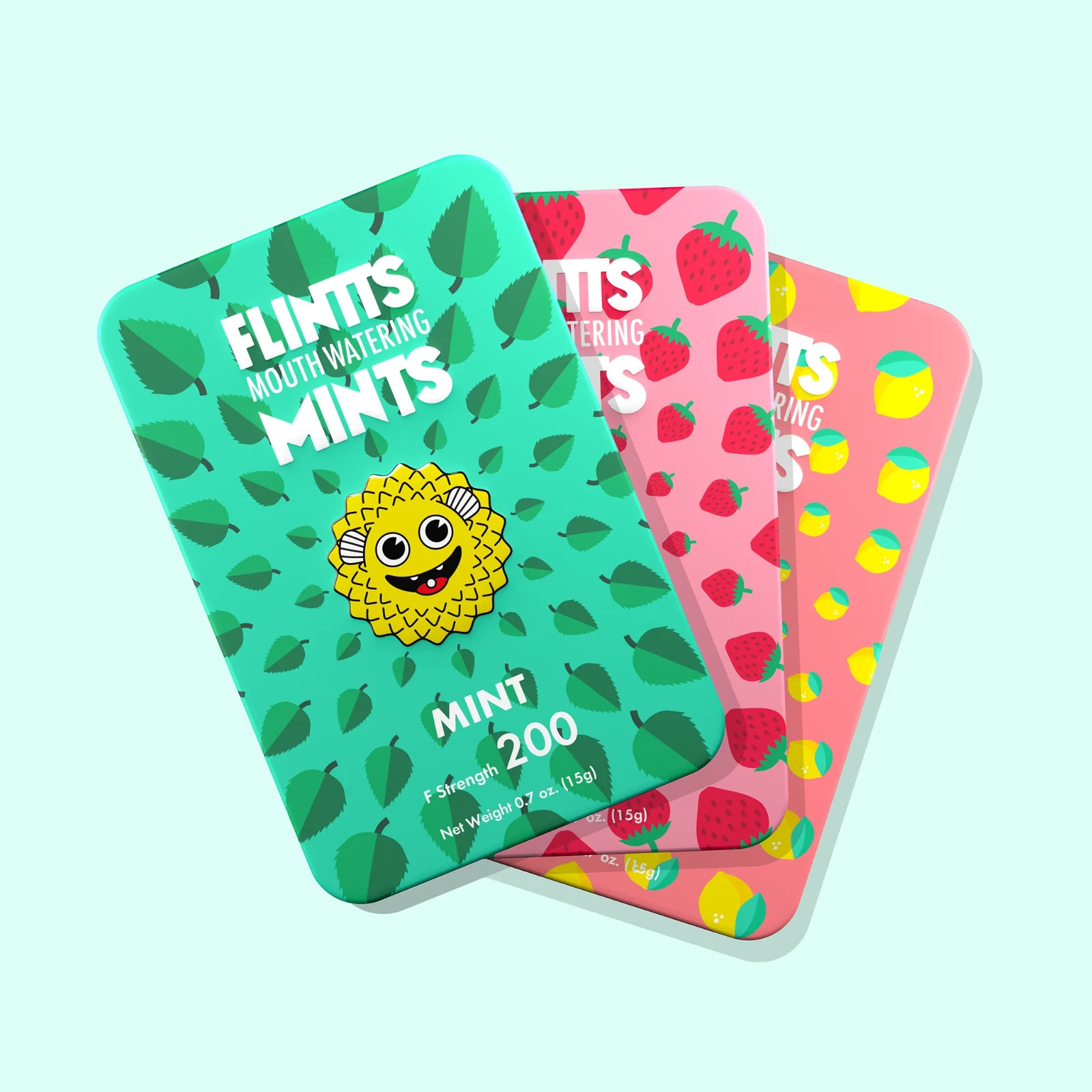 Flintts Mouth Watering Mints 3 Pack - Mint - Strawberry - Lemon gallery