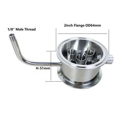2″/3″ Tri Clamp Rectification Module 1/8″ Thread Thermowell Nipple Distillation