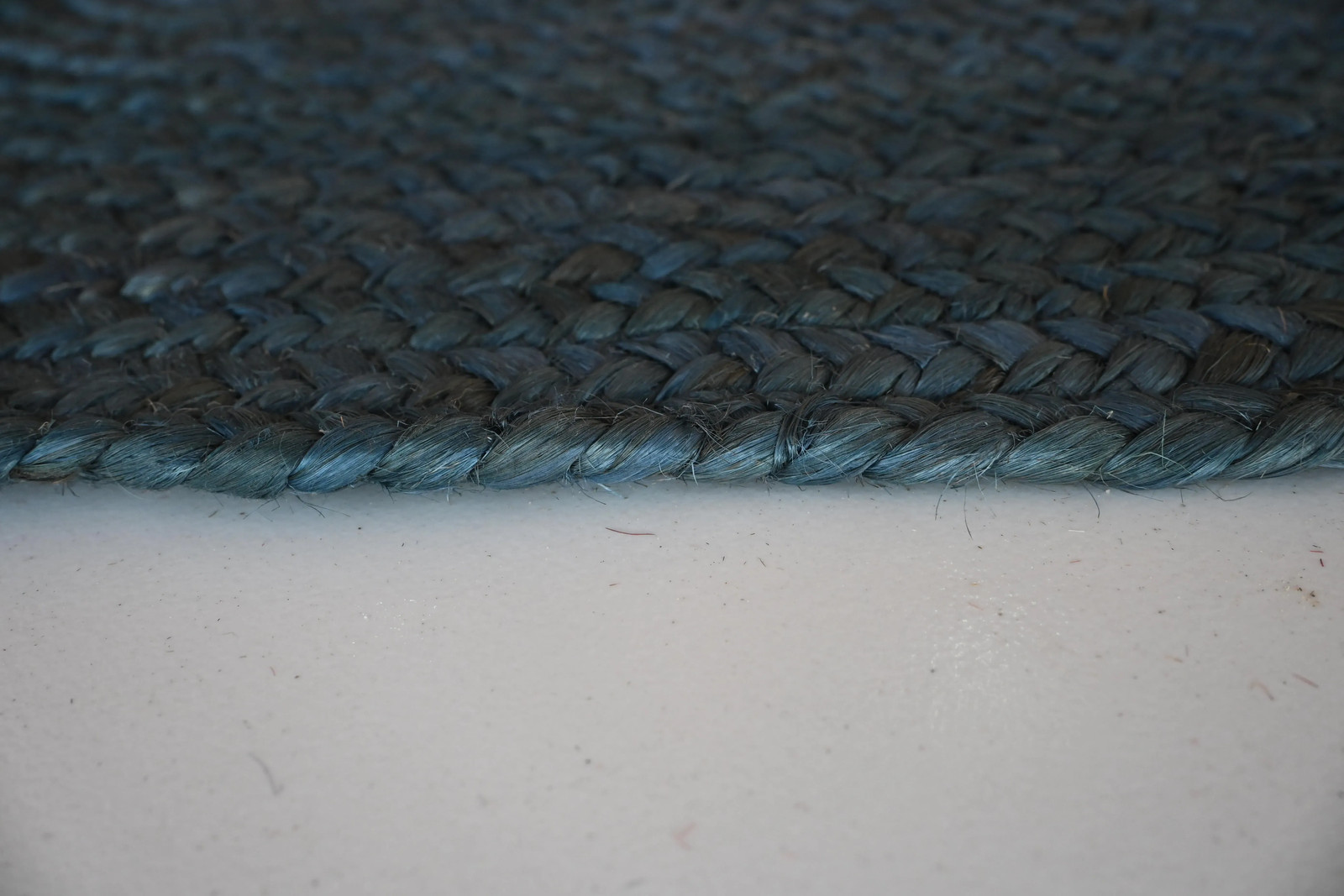 Rugmoda Jute Blue Braided Round 1.5x2 ft Entryway Doormat Rug gallery