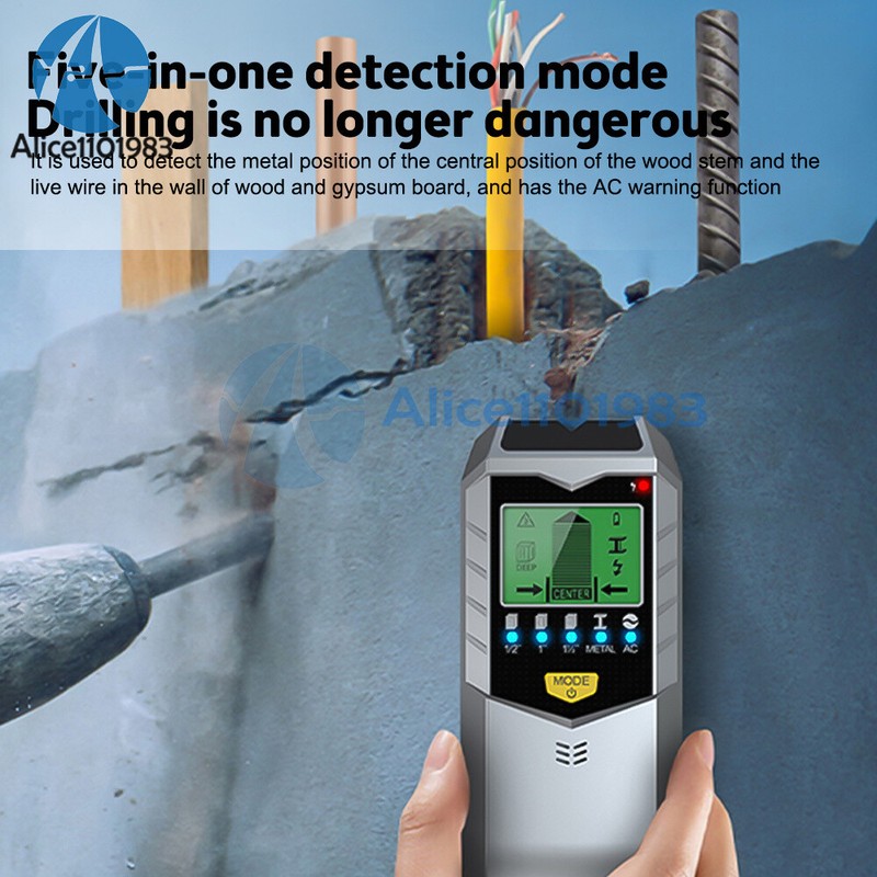 Stud Finder 5 in 1 Multi-Function Wall Stud Sensor Detector with LCD Display gallery
