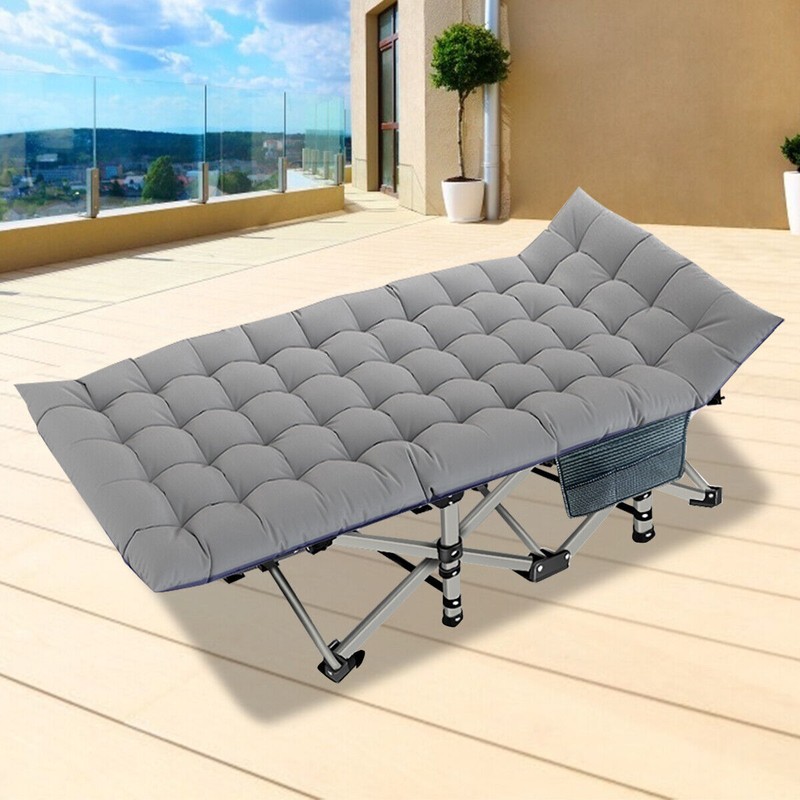 NAIZEA Foldable Cot Outdoor Camping Travel Office Rest Recliner With Mattress gallery