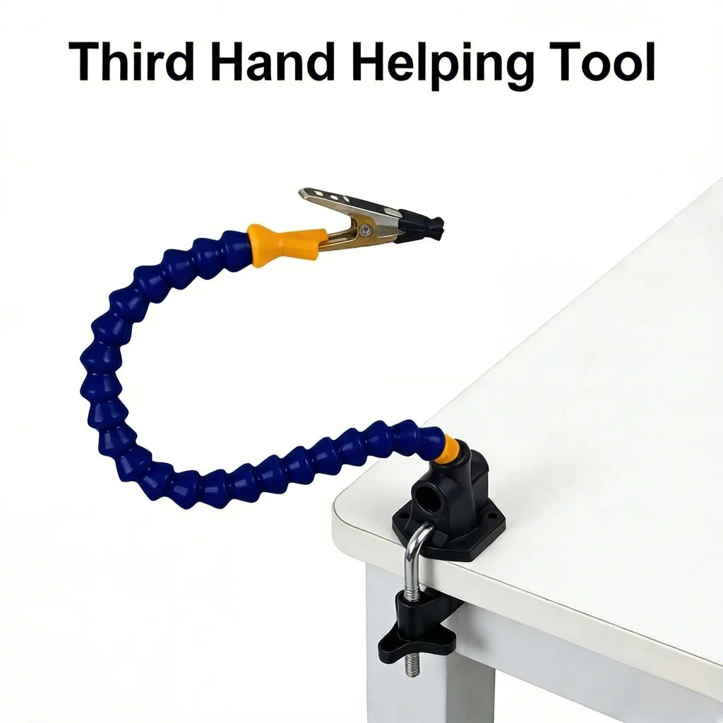 Arm Soldering Iron Stand Helping Holder Third Hand Flexible Magnifier Welding gallery