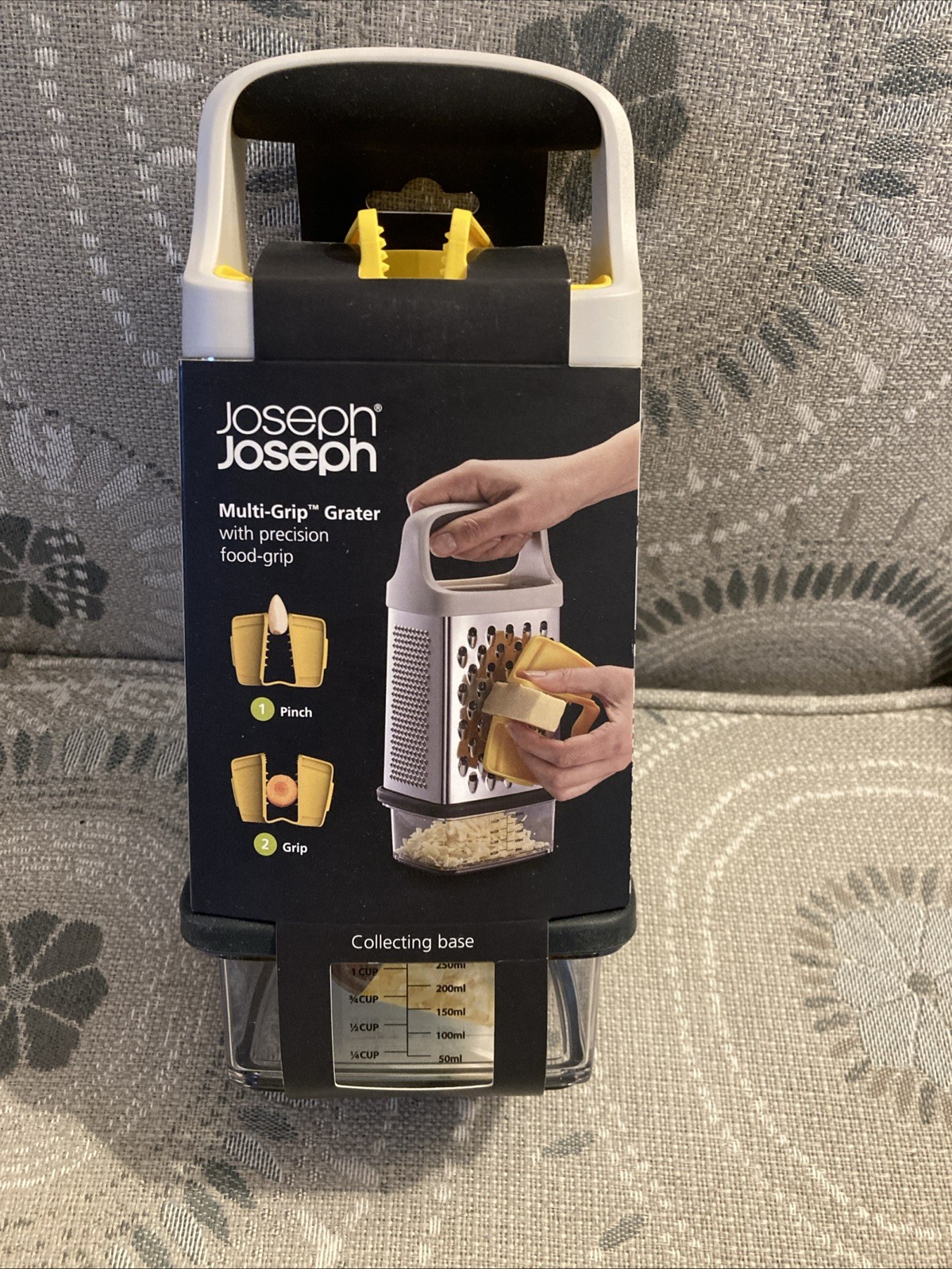 Joseph Joseph, Multi-Grip Grater, w/Precision Food Grip, Yellow gallery