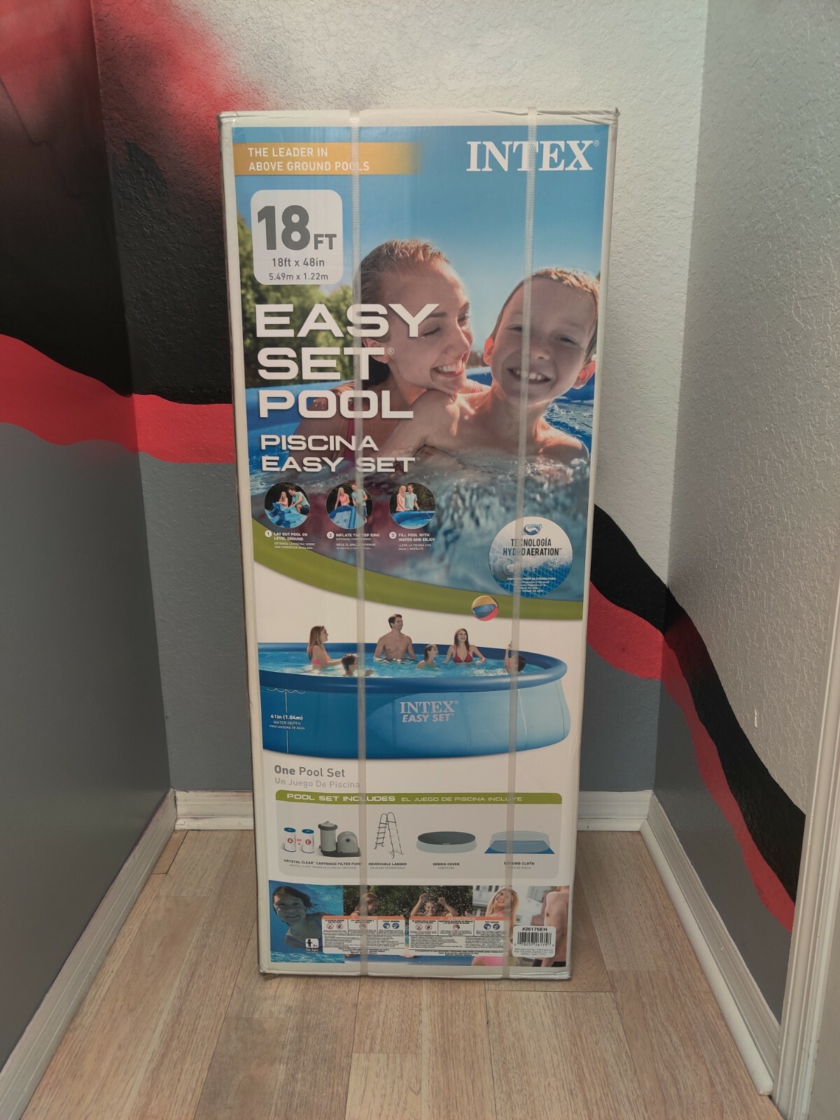 Intex 18ft x 48in Easy Set Pool Set with Cover,Ladder & Pump #26175eh gallery