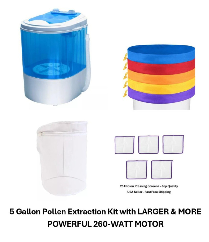 Ice Magic Complete 5 Gallon Pollen Extraction Kit - W/ 260-Watt Motor MORE POWER