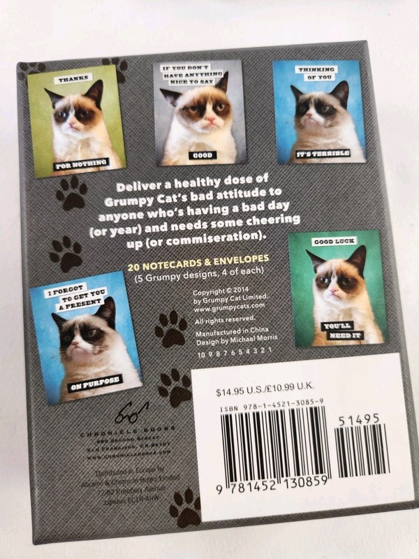 20 GRUMPY CAT No Note Cards Envelope Set Internet Meme Funny Kitty Feline Art gallery