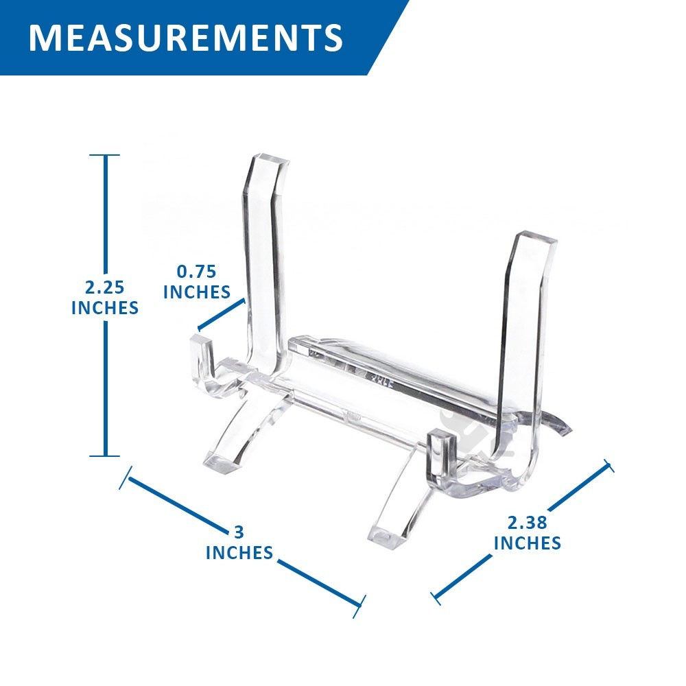 Large Currency Slab Display Stand Easel 3" Clear Acrylic Holder Qty 5 gallery