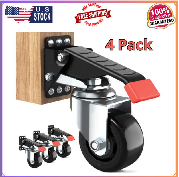Workbench Casters Kit 920 Lbs Retractable Casters Heavy Duty Bench Caster Wheels gallery