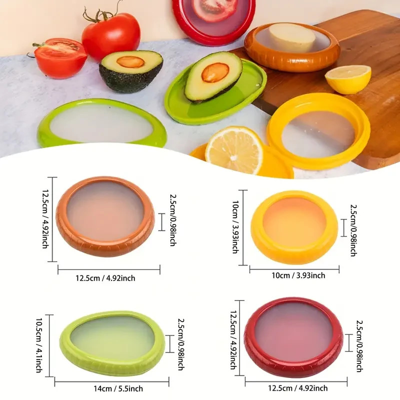 4 Pcs Fruit and Vegetable Antioxidant Storage Box, Silicone Fruit Storage Box gallery