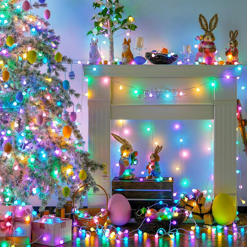 100 LED Connectable Easter Lights String Indoor, 33 Ft Globe String Lights Plug gallery