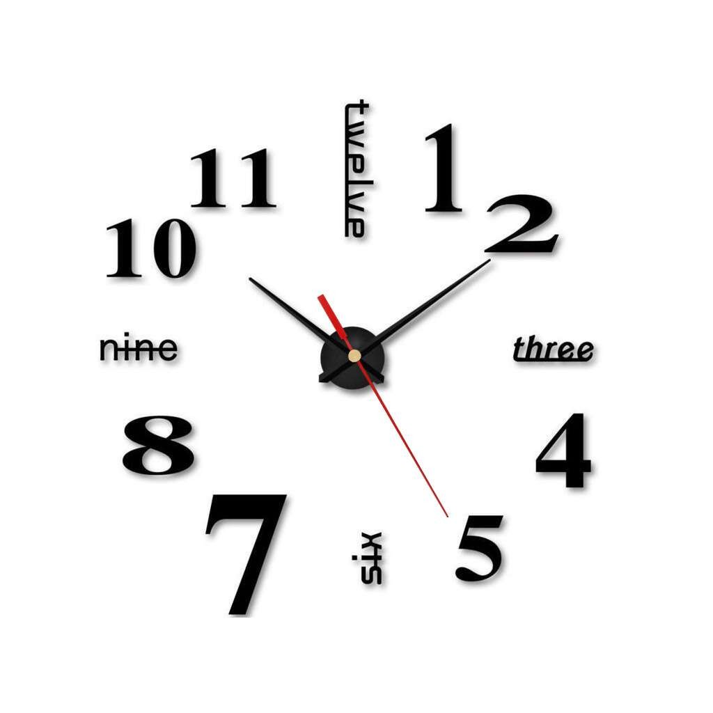 3D Modern DIY Large Wall Clock Mirror Surface Sticker Home Art Design Decor gallery