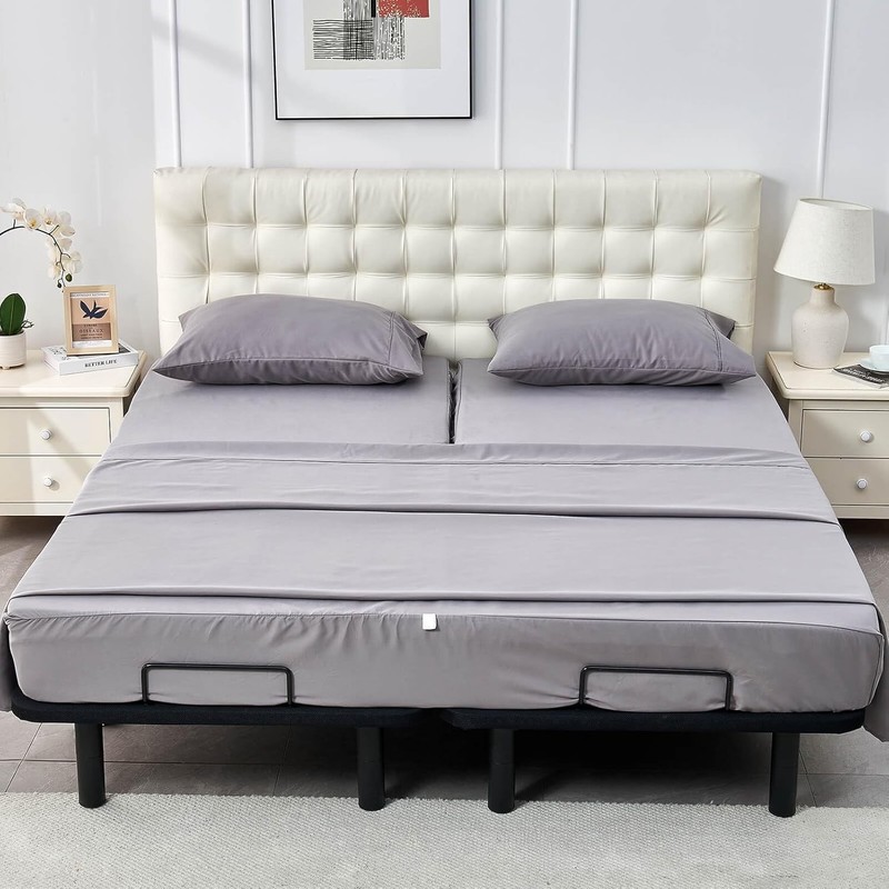 Split Top King Sheet Set Adjustable Bed 4 Piece Kingnex 28-30 Deep Pocket gallery