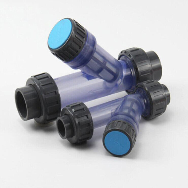 Inline PVC Y Filter Strainer Metric 20mm-63mm Clear Body Transparent DN15-DN50 gallery