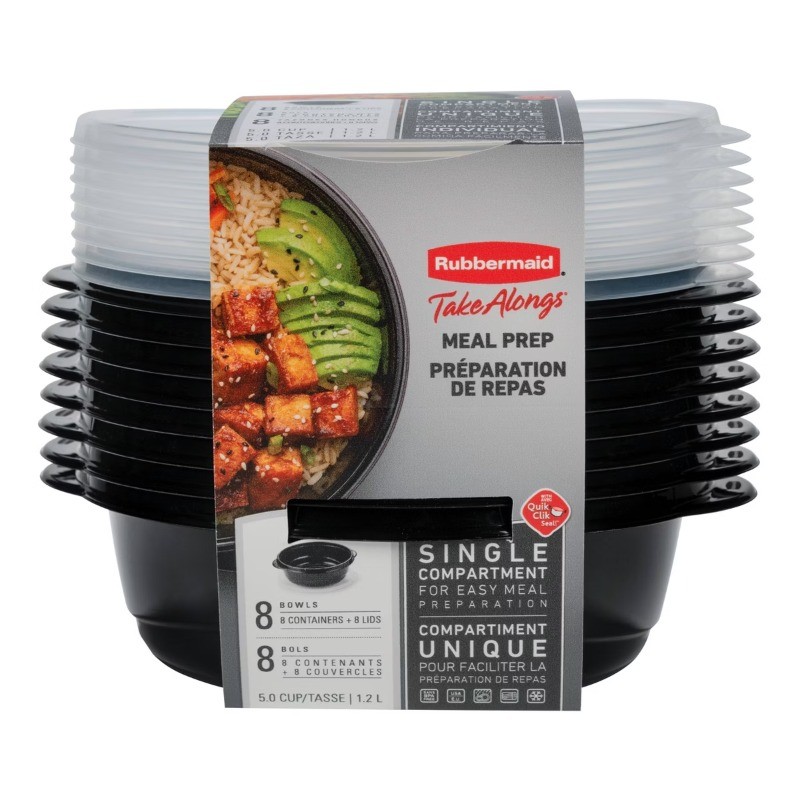Meal Prep Containers Set: Microwave & Freezer Safe, Black & Clear Food Storage gallery