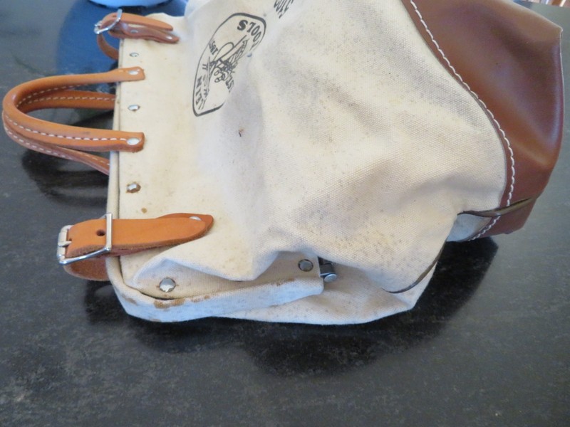Klein Tools No. 5102-16 Canvas Tool Bag Leather Handles/Naugahyde Bottom gallery
