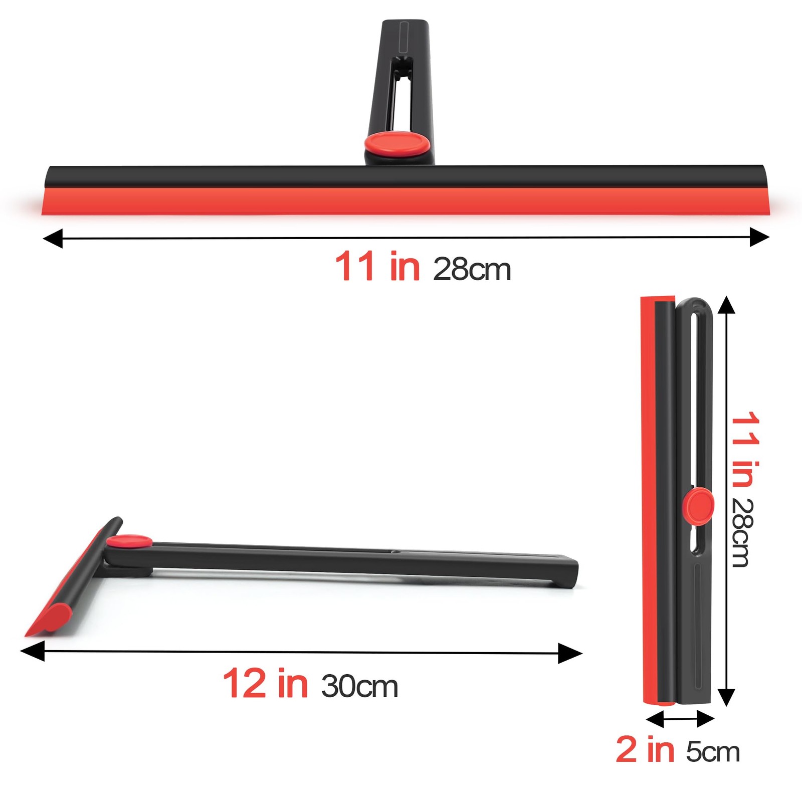Shower Squeegee for Glass Doors with 2 Pack Multi-Purpose 360° Rotating Windo... gallery