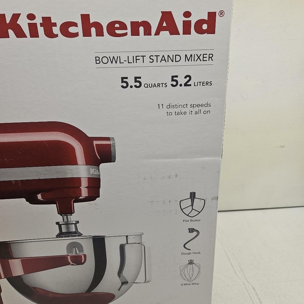 KitchenAid KSM55SJSXER 5.5 Quart Lift Stand Mixer Empire Red Open Box gallery