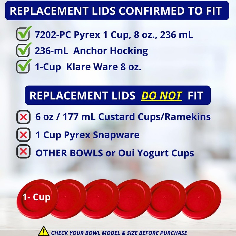 KlareWare Replacement Lids for - 1 Cup Storage Bowl Covers, BPA Free Plastic ... gallery