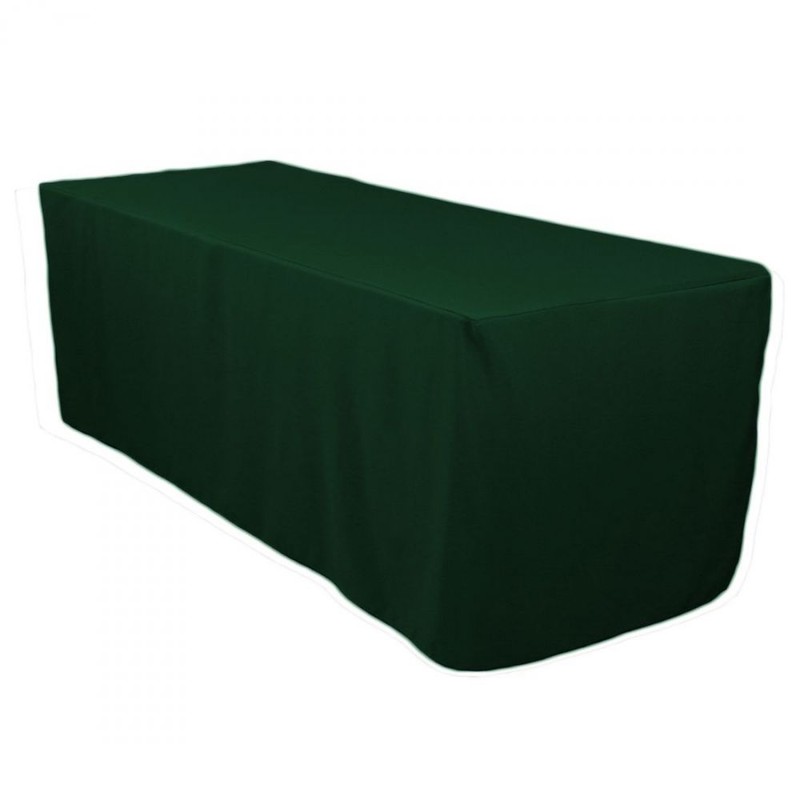 LinentTablecloth 6 ft. Fitted Polyester Tablecloth for Weddings & Tradeshows! gallery