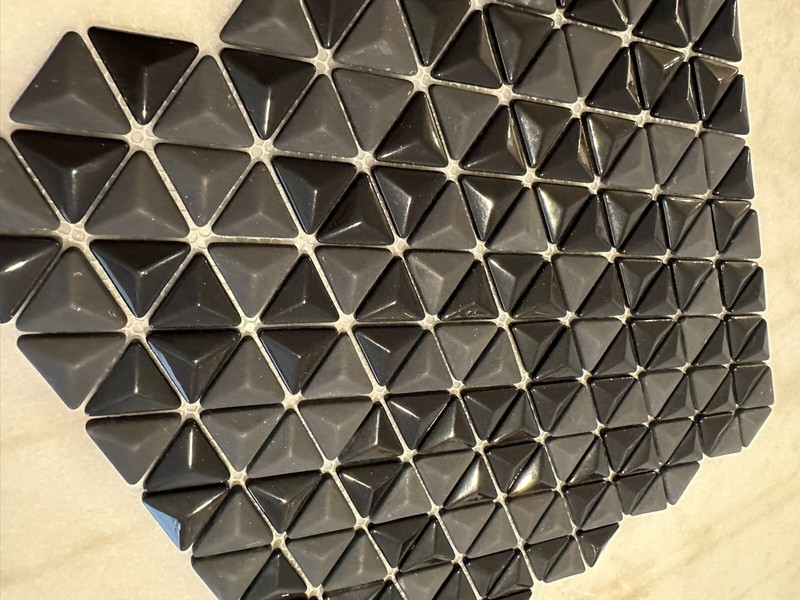 Black Triangle Matte and Glossy Mixed Mosaic Glass gallery