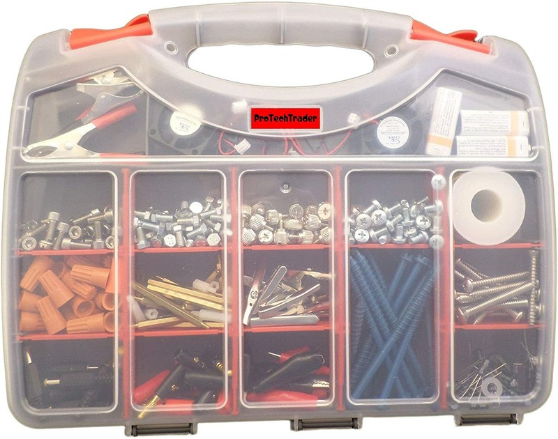 2 Sided Storage Organizer Carrying Case Adjustable Compartments Crafts 13.5in gallery