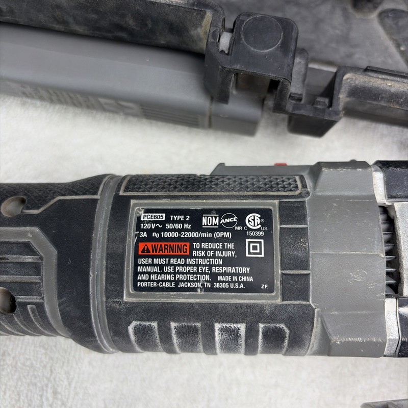 PORTER-CABLE PCE605 Type 2 Oscillating Tool Corded 120V Variable Speed W’ Case gallery