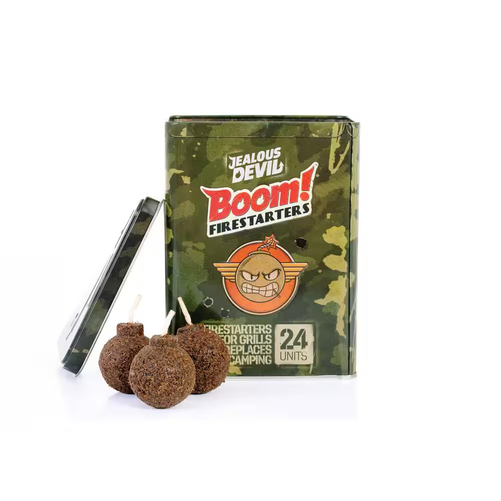 Boom, Firestarters 24 Pack - 100% Natural, Waterproof, 20 Min Long Burn Organic gallery