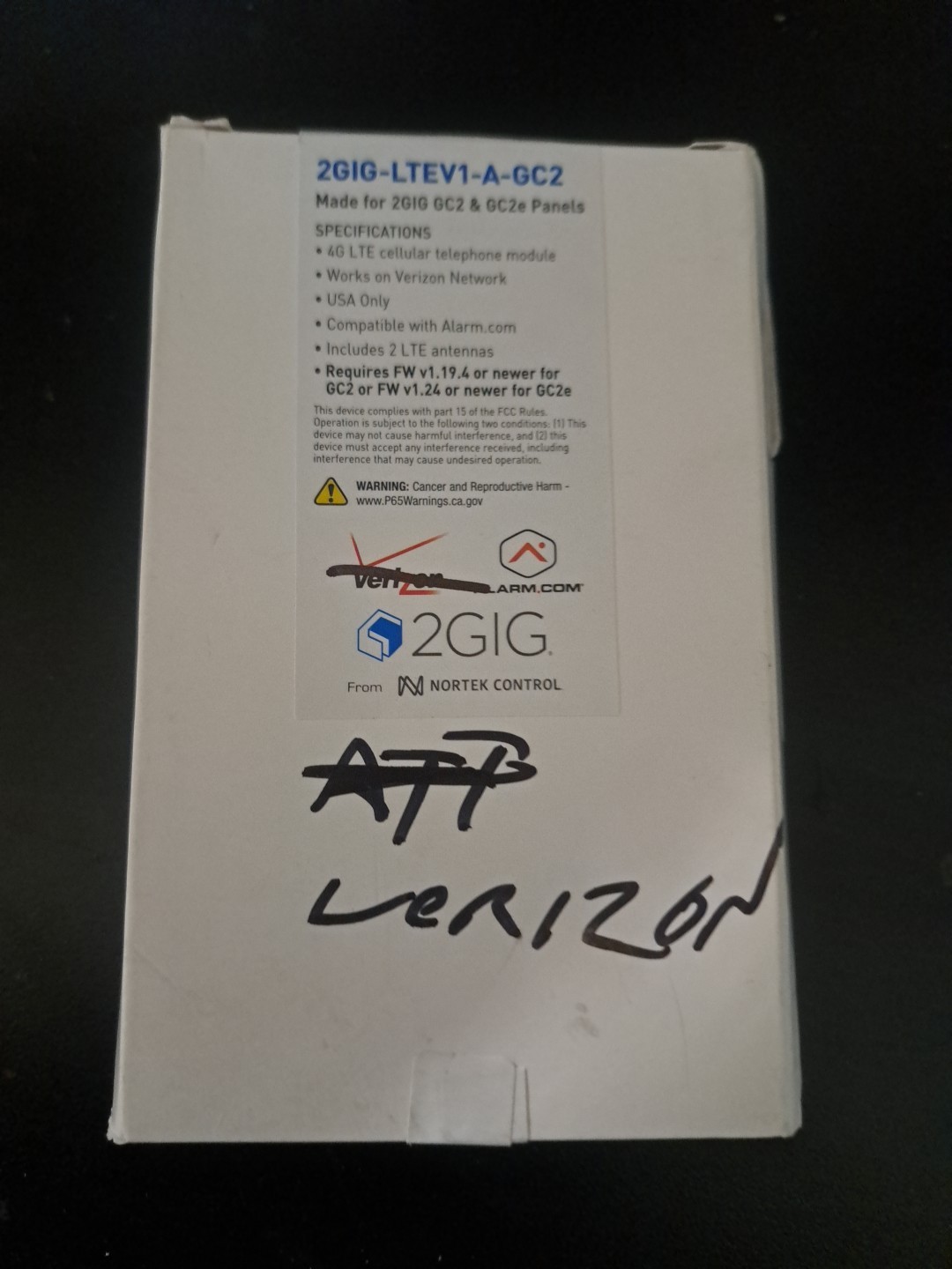 2GIG-LTEV-V-GC2 VERIZON CELLULAR COMMUNICATOR ALARM.COM HOME SECURITY CELL TOWER gallery