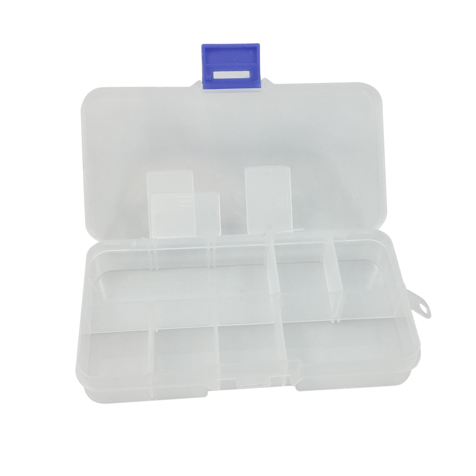 4pcs 10 Compartment Clear Plastic Organizer Assortment Box 2x5 Grid Container US gallery