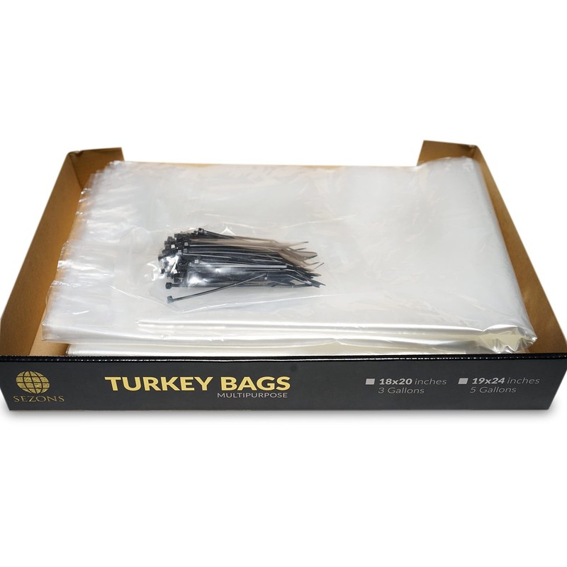 100% Nylon Turkey Storage multipurpose Bags - 100 pack (Clear, 18x20) Clear gallery